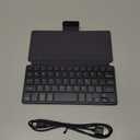 Universal Wireless Keyboards Ultra Light Portable Mini Keyboard with Adjustable Angle Stand & Leather Case,Computer Keyboards Rechargeable Travel Bluetooth Keyboard for iPad Android,Windows and iOS