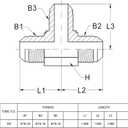 (4-PACK) 2603-06-06-06 Hydraulic Adapter Fitting 3/8" Male JIC 37(9/16"-18UNF) 3/8" Male JIC 37(9/16"-18UNF) 3/8" Male JIC 37(9/16"-18UNF)Tube UnionTee Joiner Elbow/Corner Carbon Steel