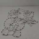 4 Pack Christmas Window Silhouette Lights Decorations, Lighted Wreath, Candy Cane, Snowflakes, and Snow Man Christmas Window Light Decorations for Holiday Indoor Outdoor Wall Door Glass Decorations