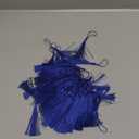 NACHLYNN 120 Pcs Bookmark Tassels Bulk 13cm/5 Inch Silky Handmade Soft Craft Mini Tassels for Jewelry Keychain Making with Loops for Dress Decoration DIY Craft Accessory (Royal Blue)