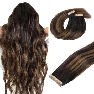 DOORES Tape in Hair Extensions Human Hair for Fine Thin, Add Volume, Length
