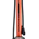 Schwinn Basic and Air Center Floor Bike Pump, Up to 120 Max PSI, Dual Head Fits Schrader and Presta Valve Types, Easy-to-Carry Portable and Convenient Design, Bicycle Essentials for Easy Road Riding (Orange)