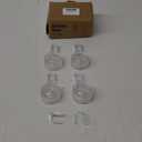 LUXEAR Suction Hooks,4 Pack 2razor Hooks 2 Single Hook Clear Removable & Reusable Vacuum Suction Hanger Waterproof Powerful Weather Hanger Hook for Towel Bathrobe Loofah Bathroom Kitchen Storage