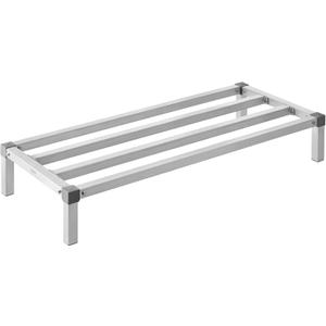 VEVOR Aluminum Dunnage Rack, 48 x 20 Commercial Food Floor Rack, 8 Off the Floor, 1000 lbs Capacity All-Welded Aluminum Storage, for Storage in Restaurants, Kitchens, Garages and Vehicles
