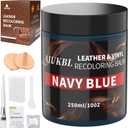Leather Recoloring Balm, Leather Color Restorer, Leather Restorer for Couches, Leather Scratch Remover, Leather Scratch Repair, Leather Repair Kit for Furniture, Leather Dye (Navy Blue)