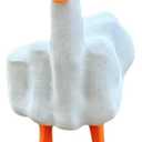 Funny Middle Finger Resin Garden Statue, Home Decoration Sculpture for Office Desk Gift