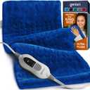 GENIANI Electric Heating Pad for Back Pain & Cramps Relief, Electric Throw, Auto Shut Off, Machine Washable, Moist Heat Pad for Neck & Shoulder (12" x 24", Space Blue)