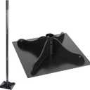 Heavy-Duty Steel Tamper, 8x8 Inch Laborsaving Ergonomic Hand Soil Tamper, Garden Landscaping Tool for Ground & Gravel Leveling Dirt Compactor, 48 Inches Total