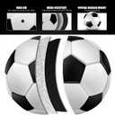 jiaonun 12 Pack Classic Soccer Balls Size 3/4/5 Inflatable with Pump for Kids,Youth and Adults, Black and White Soccer Ball Bulk