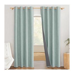 Rutterllow 100% Blackout 340 GSM Curtains 2 Panels, Full Shade 84 Inches Long Complete Drapes for Living Room, Thermal Insulated Bedroom Window Treatment Drapes (Teal, 52 x 84 inch)