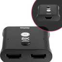 GE 2-Device 8K HDMI Switch, HDMI 2.1, Supports 8K@60Hz & 4K@120Hz, Dolby Atmos, HDCP 2.2, LED Indicator, USB-C Powered, Premium Aluminum Housing, 81660