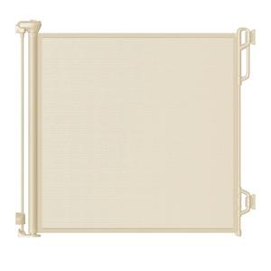 Retractable Safety Baby Gate or Mesh Dog Gate,Durable Portable Mesh Retractable Gate,Easy to Use for Stairs, Doorways, Hallways, Indoor, Outdoor, 33.5" Tall, Up to 45" Wide, Cream