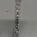 Mesime Compatible with Apple Watch Band 38mm 40mm 41mm 42mm 44mm 45mm 46mm, Women Bling Jewelry Bands with Tempered Glass Screen Protector Case, Shiny Strap for iWatch Series 11/10/9/8/7/6/5/4/3/2/1/SE (Silver)