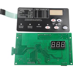 42002-0007S 461105 Control Board with 472610Z Switch Membrane Pad Compatible with Pentair MasterTemp NA LP Series 400 300 250 Sta-Rite Max-E-Therm NA and LP Series SR333NA