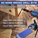 Screw Size Chart & Drill Bit Gauge, Laser-Etched 6061 Aluminum | Pilot Hole Guide (#4-#14) | Tapered/Straight Bit Reference for Softwood and Hardwood | 15cm + 6 Inch Ruler Gifts for Men