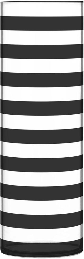 Large Flower Vase Plastic Big Acrylic Cylinder Vases Black White Stripes for Centerpieces Home Decor Translucent
