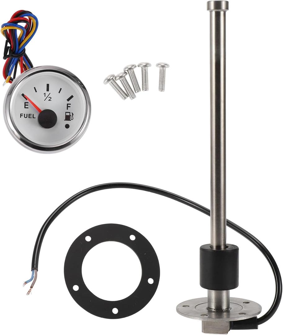 9.84" Fuel Sending Unit and Gauge Kit Boat Fuel Sending Unit Marine Fuel Sender Unit Metal 1 Set 240-33 Ohm