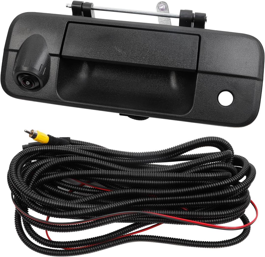 Dasbecan Back up Rear View Camera Tailgate Handle Compatible with 2008 2007 2009 2010 2011 2012 2013 Toyota Tundra Replace# 69090-0C051 720P Waterproof Reverse Backup Parking Assist Camera Assembly