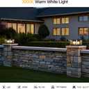 MVBT Glass Solar Post Lights, 7.9" Outdoor Column Lights, Modern Pillar Light Waterproof, Dusk to Dawn Gate Post Lamp, 3000K LED Landscape Lantern for Garden Patio Yard Entrance Fence Pillars