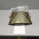 Lanpn Metal Christmas Tree Collar 24 inch, Christmas Tree Ring Collar for Small Mini Pencil Xmas Stand Cover Real Artificial Trees Indoor Outdoor Decoration (Gold, Diamond)