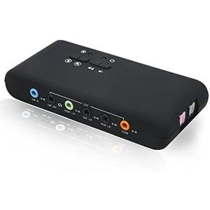 YEY 7.1 USB 3.5MM Sound Card I/O 48KHz Sample Rate 8CH DAC and 2CH ADC via S/PDIF Input and Output with Loop-Back Support standalone Cmedia Software for Windows only