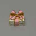 ELLDOO Mini Trinket Box, Bow-knot Gift Box Style Hinged Jewelry Box Vintage Metal Enameled Decorative Box Ring Earrings Jewelry Organizer Gift Box for Women Girls, Pink