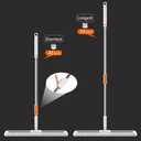 Flat Mop for Cleaning Floors Heavy Duty Microfiber Wet Mop Deep Cleaning for Hardwood, Tile & Laminate, Includes 4 Reusable Washable Pads and Adjustable Long Handle (32 in Mop Set)