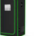 MELONFARM 34"x34"x72'' Grow Tent, High Reflective 600D Diamond Mylar Canvas with Observation Window and Floor Tray for Hydroponic Indoor Plant Growing
