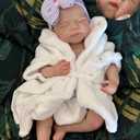 Abenduot 18inch Pascale Girl Full Body Silicone Baby Dolls Can Open Mouth Real Life Anatomically Correct Newborn Girl Dolls