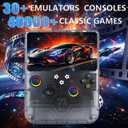 R60MAX Handheld Game Console, 6.0" IPS Screen, Built-in 40000+ Games, 6000mAh Battery, 128GB TF Card Included, Support Search/Save/Load, for Retro Gamers & Adults Gray