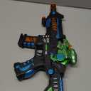 Dinosaur Light Up Toy Gun with Sound Effects, Noise-Making Gun Toys for Kids Indoor/Outdoor Play & Halloween Costume, Christmas Birthday Dinosaur Gifts for 3 4 5 6 7 Year Old Boys Toddlers (Black-green)