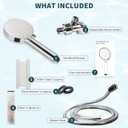 Filtered Shower Head with Handheld,High Pressure 6 Spray Mode Showerhead with Filters,Detachable Shower Head, Water Softener Filters Beads for Hard Water -Remove Chlorine (Chrome)