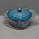 Zulay Kitchen 6 Quart Enameled Cast Iron Dutch Oven with Lid – Premium Durability & Oven Safe up to 500°F – Heavy Duty Cookware Perfect for Bread Baking, Stews, Braising & Roasting – Turquoise