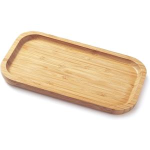 Bamboo Vanity Tray, Bathroom Counter Tray, Toilet Tank Top Tray for Organizing and Decor Display, 9.8 x 5.5 x 0.8 inch