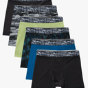 Hanes Boys' Big Performance Tween Boxer Brief Pack, X-Temp Mesh Stretch Underwear, Black, 6-Pack XL