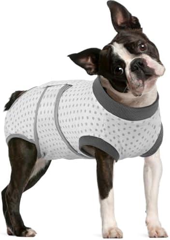 FUAMEY Dog Recovery Suit Male,Dogs Surgery Neuter Suits Puppy Spay Shirts for Female Protect Dog's Skin Anti Licking Abdominal Wounds Doggie Onesie Pet Bodysuit Alternative to Cone Polka Dot M