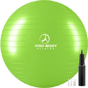 ProBody Pilates Yoga Ball - Fresh Colors Exercise Ball for Stability, Pregnancy, Workout & Physical Therapy (M (48-55 cm), Lime)