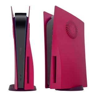 Faceplate with Cooling Vents and Dust Filter for PS5 Disc Edition DOBEWINGDELOU Face Plate Console Cover Replacement Side Plate Shell Dustproof Accessories ABS Case Cosmic Red