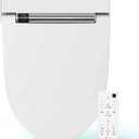 VOVO VB-4000SE Elongated Bidet Toilet Seat, Warm Water, LED Light, Heated Seat, White, Deodorizer, Dryer, Stainless Steel Nozzle, Made in Korea