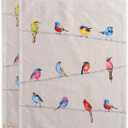 Maison d' Hermine Kitchen Towels Set of 2 100% Cotton 27.50" x 20" Reusable Cloth Tea Dish Towels Absorbent with Hanging Loop for Kitchen, Dining, Cocktail Parties Spring/Summer (Birdies on Wire)
