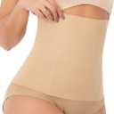 FUT Women's Waist Trainer Shapewear Tummy Control Waist Cincher Slim Body Shaper, Perfect for Daily Wear & Fitness (Medium-Large, Beige)