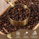 125 ML Tablespoon Coffee Scoop, Stainless Steel Wood Teaspoon Scoop, Wood Long Handle Coffee-Bean Scoops, Measuring Scoops for Coffee, Tea, Spices (1/2cup, 7 Inch)