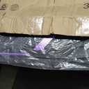 PIC AUTO Heavy Duty Rubber Floor Mats, Purple Aluminum Film Car Mats Set, Front and Rear Car Mats with Anti-Slip Backing, All Weather Protection, Trim-to-Fit for Automotive SUV, Sedan, Van
