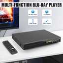 HD Blu Ray Player, Blue Ray/DVD/CD Player for TV, Play Region A/1 Blu-ray Disc and All Region DVD Discs, Blu-ray DVD Player with HDMI/AV/Coaxial Output, USB Input, Built-in PAL NTSC (Zone 1 Blu-ray)