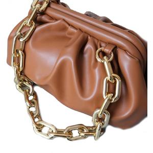 Chargances Heavy Chunky Bag Chain Strap Mental Handbag Purse Chain Thick Paperclip Bag Chain Replacement Shoulder Handle Chain Accessories with Metal Buckles for Women and Girls (Gold)