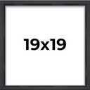 19x19 Shadow Box Frame Contemporary Black Finish | 3/4" Depth of Usable Space| Interior Size 19x19 Inches| UV Resistant Acrylic, Acid-Free Backing, Wall Hangers | Made in USA