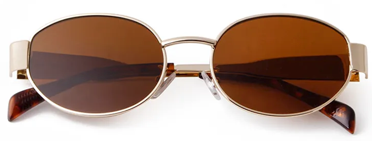 livho 2025 Trendy Oval Sunglasses - Stylish Polarized Shades for Everyday - Retro Metal Frames