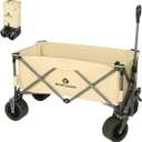 ROCK CLOUD Folding Wagon Cart Utility Outdoor Camping Carry Cart Heavy Duty Portable Collapsible Garden Cart with Universal Wheels and Adjustable Handle for Outdoor Camping Beach Sports