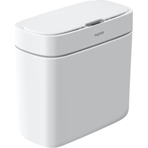 JOYBOS Bathroom Trash Can,3 Gallon Waterproof Automatic Small Bathroom Garbage Can with Lid, Slim Motion Sensor Plastic Narrow Trash Bin for Bedroom, Kitchen, Office,RV White