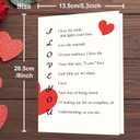 3 x Valentines Day Card,Valentines Day Cards Gifts for Him Her,Valentines Day Card for Husband Wife Boyfriend Girlfriend Men Women Fiance Fiancee